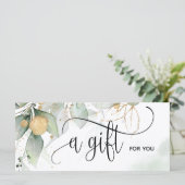 Simple Moderne Greenery Cadeaukaart (Staand voorkant)