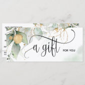 Simple Moderne Greenery Cadeaukaart (Voorkant / Achterkant)