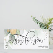 Simple Moderne Greenery Cadeaukaart (Staand voorkant)