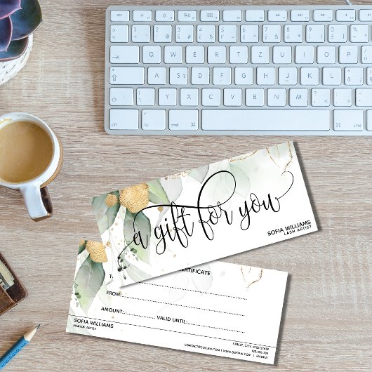 Simple Moderne Greenery Cadeaukaart