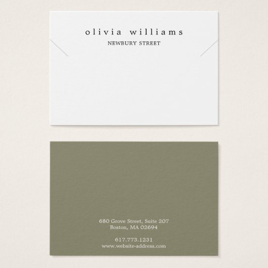 Simple Moderne Ketting Bracelet Display Kaart (Voorkant /achterkant)