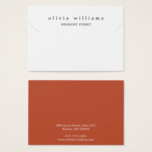 Simple Moderne Ketting Bracelet Display Kaart (Voorkant /achterkant)