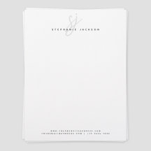 Simple Moderne Minimalist Script Monogram Kantoor