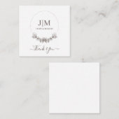Simple Moderne Monogram Jeweler Product Label Note Notitiekaartje (Voorkant / Achterkant)