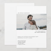 Simple Moderne Photo Engagement Party Kaart (Voorkant / Achterkant)