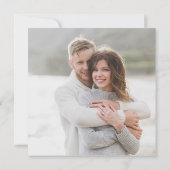 Simple Moderne Script Dress Code Photo Weddenschap Kaart (Achterkant)