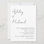 Simple Moderne Script Dress Code Photo Weddenschap Kaart (Voorkant)