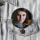 Simple Moderne Script Full Photo Memorial Ronde Button 3,2 Cm