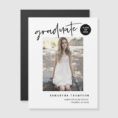 Simple Moderne Script School Afstuderen Foto Magne (Voorkant / Achterkant)