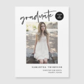 Simple Moderne Script School Afstuderen Foto Magne (Voorkant)