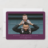 Simple Moderne Single Photo Happy Thanksgiving Feestdagenkaart (Voorkant)