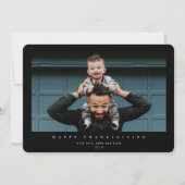 Simple Moderne Single Photo Happy Thanksgiving Feestdagenkaart (Voorkant)