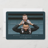 Simple Moderne Single Photo Happy Thanksgiving Feestdagenkaart (Voorkant)