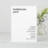 Simple Moderne Type Bachelorette Party Kaart (Staand voorkant)