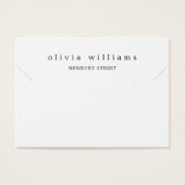 Simple Moderne White Ketting Bracelet Display Kaar Visitekaartje (Voorkant)