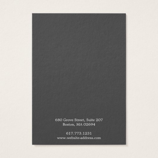 Simple Moderne White Ketting Bracelet Display Kaar Visitekaartje (Achterkant)