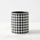 Simple Monochrome Buffalo Plaid Pattern Mok (Midden)