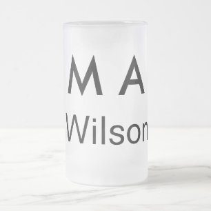 Simple monogram add your name letter man minimal matglas bierpul