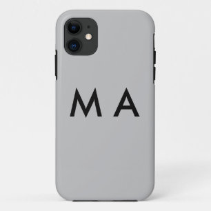 Simple monogram add your name letter man minimal t Case-Mate iPhone case