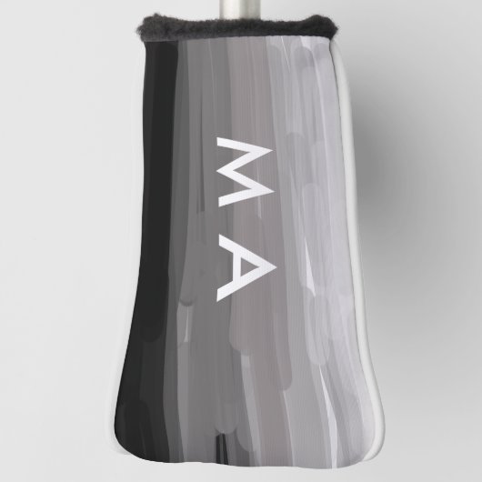 Simple monogram add your name letter man minimal t golfheadcover (Draai 90)