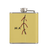 Simple monogram add your name letter man minimal t heupfles (Achterkant)