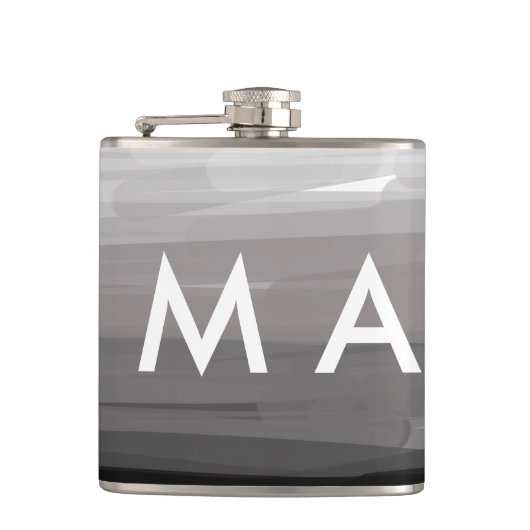 Simple monogram add your name letter man minimal t heupfles (Voorkant)
