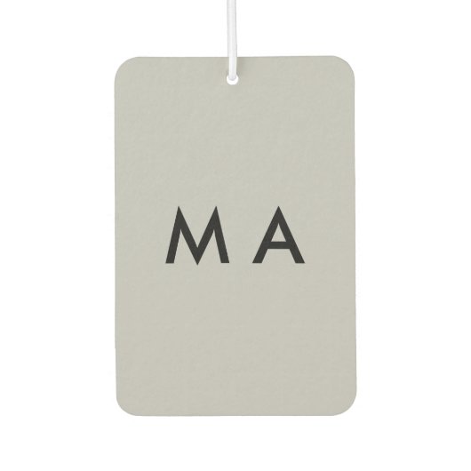 Simple monogram add your name letter man minimal t luchtverfrisser (Voorkant)
