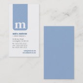 Simple Monogram Designer Visitekaartje (lila) (Voorkant / Achterkant)