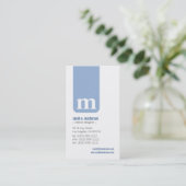 Simple Monogram Designer Visitekaartje (lila) (Staand voorkant)
