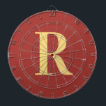 Simple Monogram Modern Dartbord<br><div class="desc">Dit is een eenvoudig, modern, gepersonaliseerd monogram ontwerp. Dit stijlvolle ontwerp is trending brown met stijlvolle typografie. Het is perfect voor een gepersonaliseerd geschenk of ideaal als een nieuw spelletjeskameraccessoire voor jezelf. Voeg eenvoudig uw initiaal letter toe door het te typen in het personaliseer dit tekstvak. Bekijk het ontwerpbewerkingshulpmiddel om...</div>