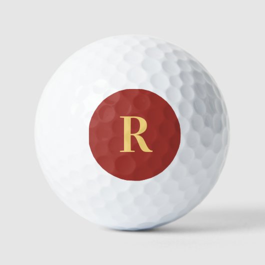 Simple Monogram Modern Golfballen (Voorkant)