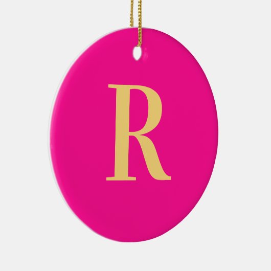 Simple Monogram Modern Keramisch Ornament (Rechts)