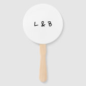 Simple Monogram Modern Photo Wedding Handwaaier (Voorkant)