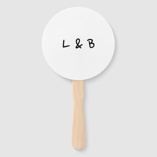 Simple Monogram Modern Photo Wedding Handwaaier (Voorkant)