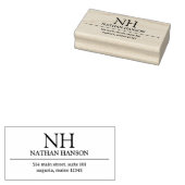 Simple Monogram Modern Rubberstempel (Gestempeld)