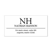 Simple Monogram Modern Rubberstempel (Afrduk)