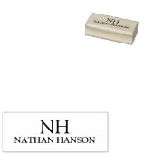 Simple Monogram Modern Rubberstempel (Gestempeld)