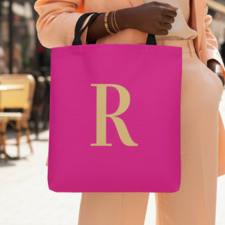Simple Monogram Modern Tote Bag
