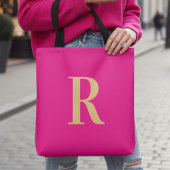 Simple Monogram Modern Tote Bag