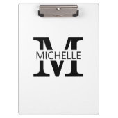 Simple Monogram Name with Initial Klembord (Voorkant)