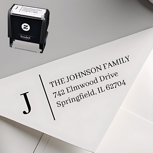 Simple Monogram Personalized Self-inking Stamp Zelfinktende Stempel