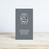 Simple Monogram QR Code Red | Connect with Me Visitekaartje