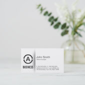 Simple Monogram System Analyst Visitekaartje (Staand voorkant)