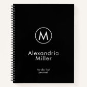 Simple Monogram To-Do List Journal Notitieboek (Voorkant)