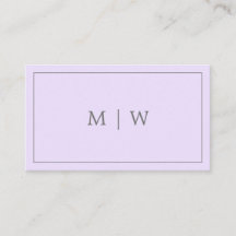 Simple Monogram Violet Lila pasteel Paars
