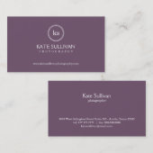 Simple Monogram Visitekaartje - Group (Voorkant / Achterkant)