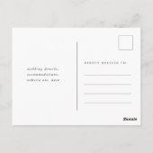 Simple Monogram Weddenschap RSVP Card Briefkaart (Achterkant)
