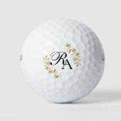 Simple Monogram White Golfballen (Voorkant)