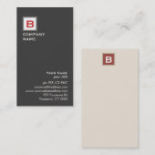 Simple Monogramed Executive Visitekaartje (Voorkant / Achterkant)