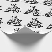 Simple Motorcross Bike en Rider Cadeaupapier (Hoek)
